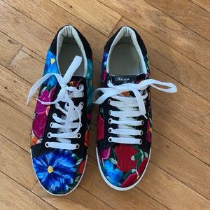 One of a kind embroidered sneakers